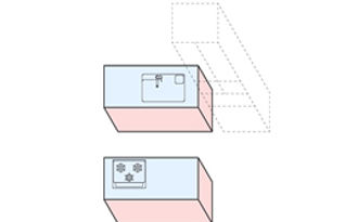 キッチンⅡ型配置イラスト
