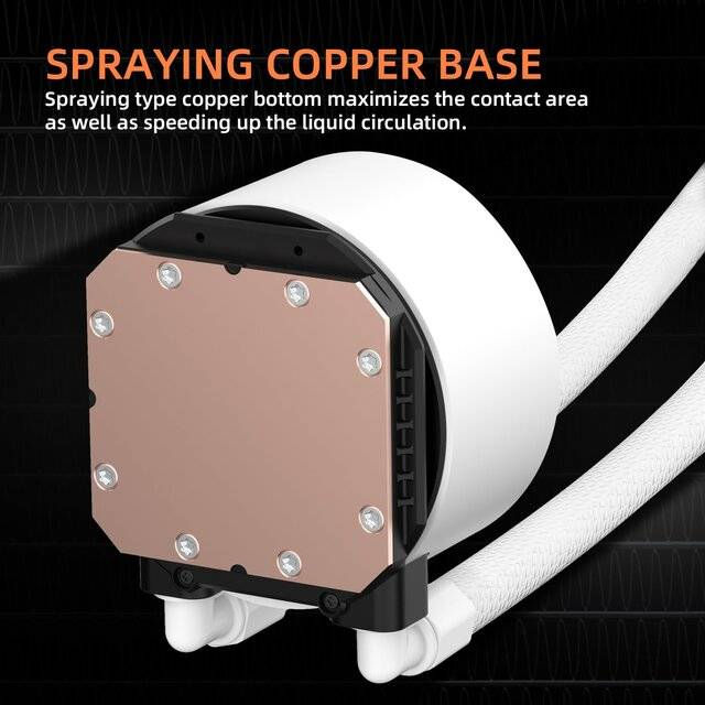 الصورة المصغرة: Sama 360 Pro Liquid CPU Cooler (White)
