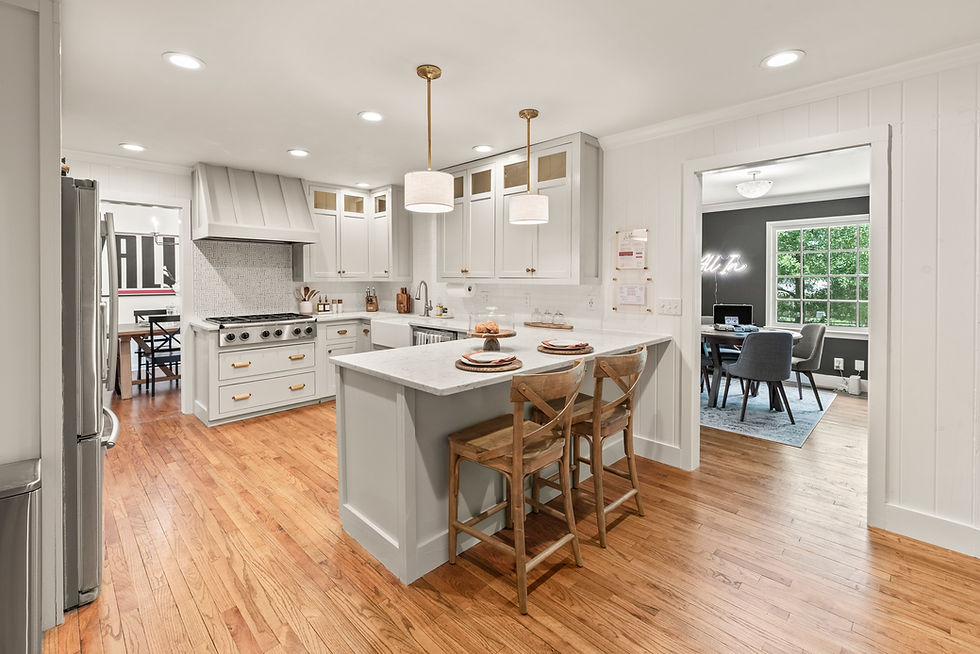 Professionally cleaned surfaces with gleaming countertops and styled for 5-star reviews
