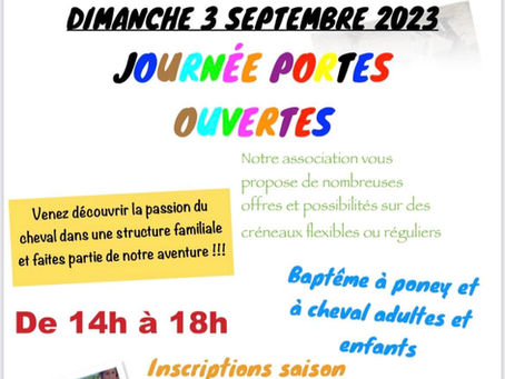 Journée Portes Ouvertes du 3 Septembre 2023