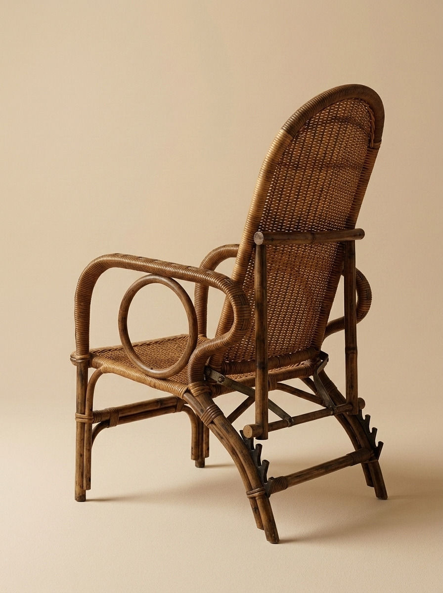 ORIA RATTAN CHAIR - Bespoke furniture - Back view