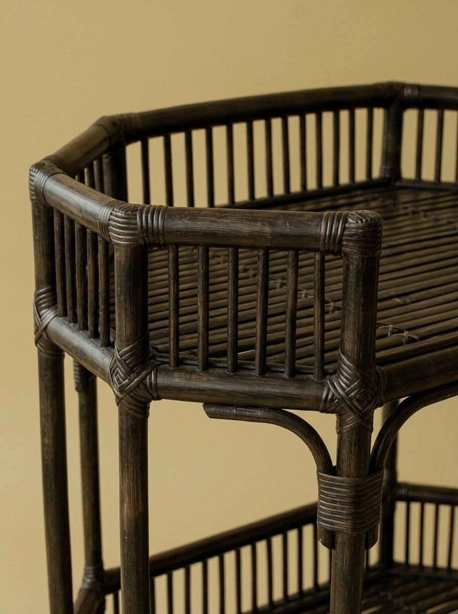 ANGKOR RATTAN BAR CART - Bespoke furniture - Close up view