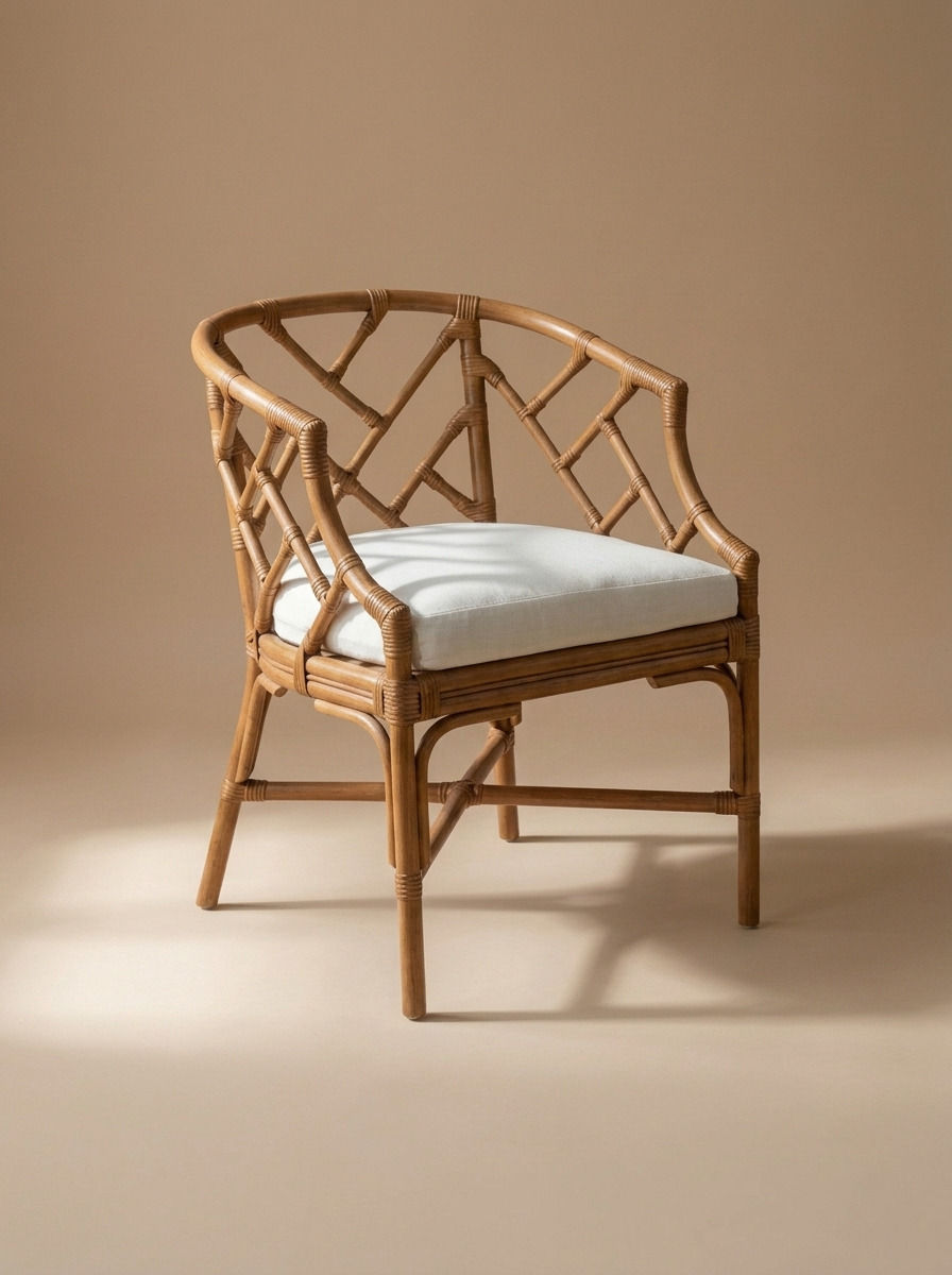 LEAF RATTAN CHAIR - Bespoke furniture - Perspective view