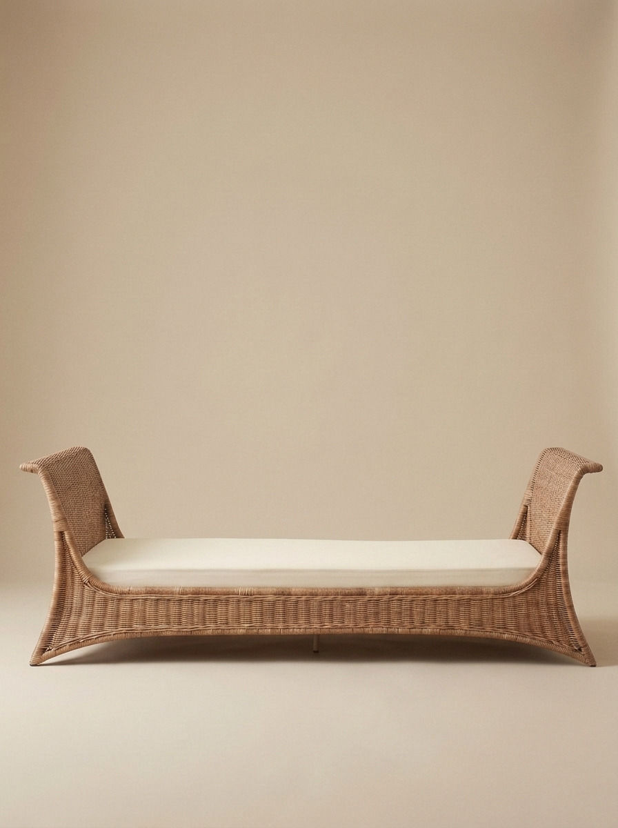 NALA RATTAN DAYBED - Bespoke furniture - Front view
