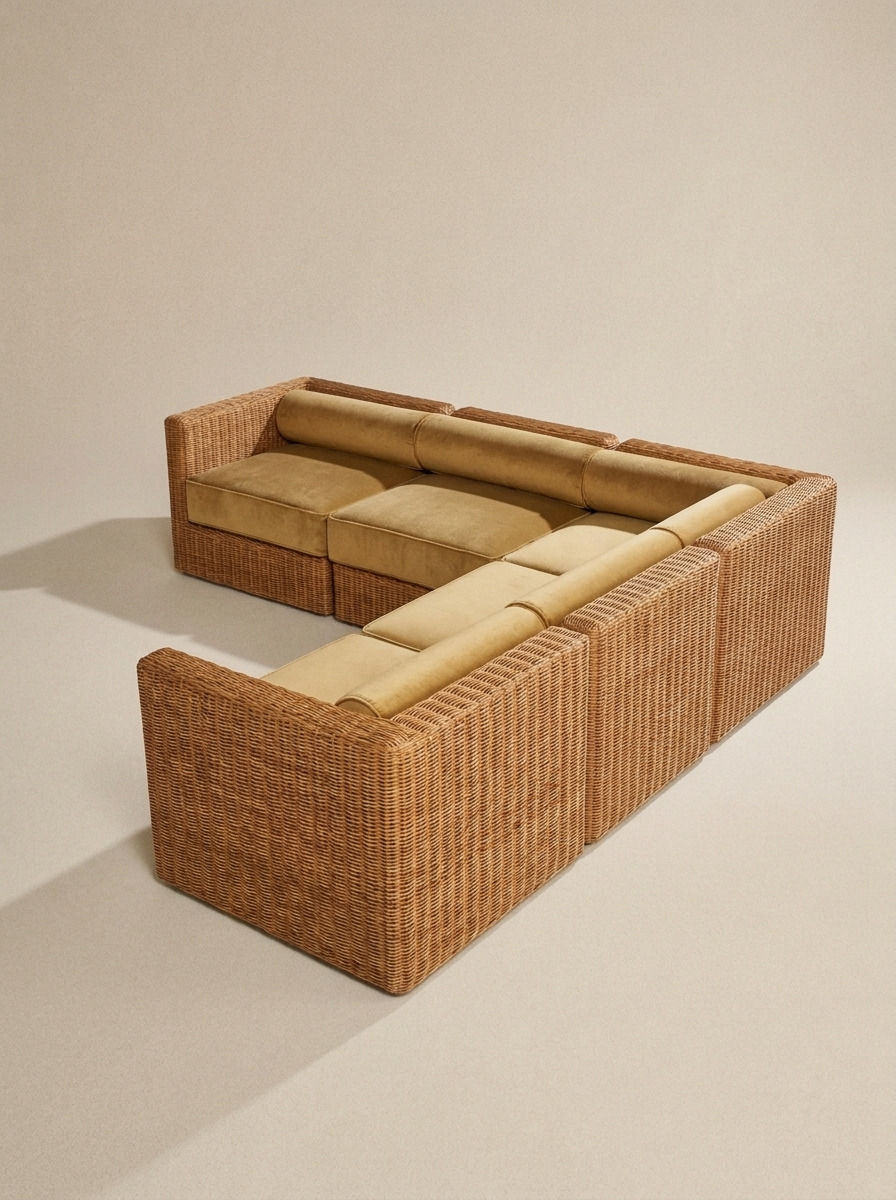 KYLO RATTAN MODULAR SOFA - Bespoke furniture - High angle view