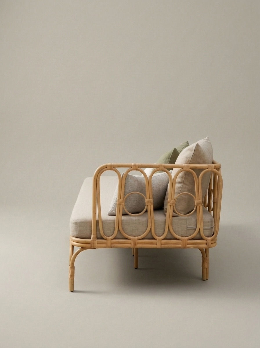 DOR RATTAN DAYBED - Bespoke furniture - Lateral view