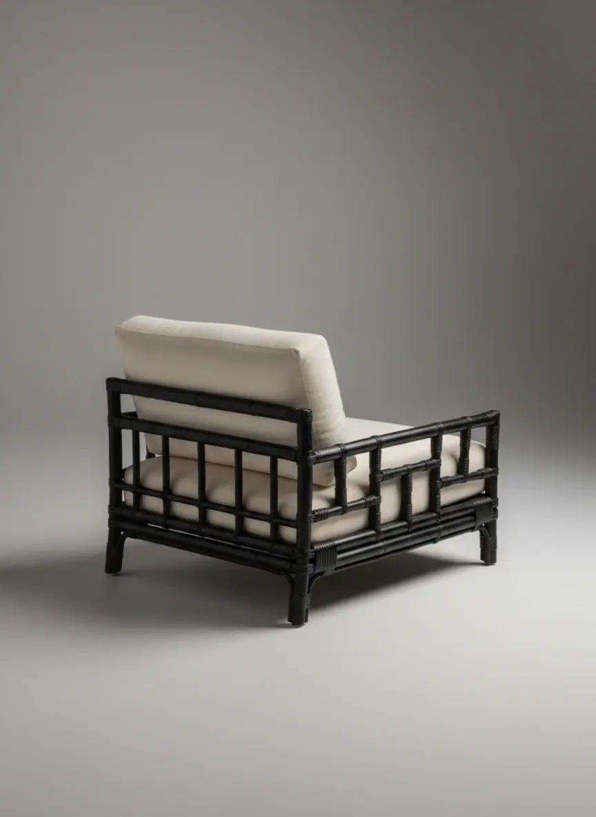 KYRA RATTAN CHAIR - Bespoke furniture - Back view
