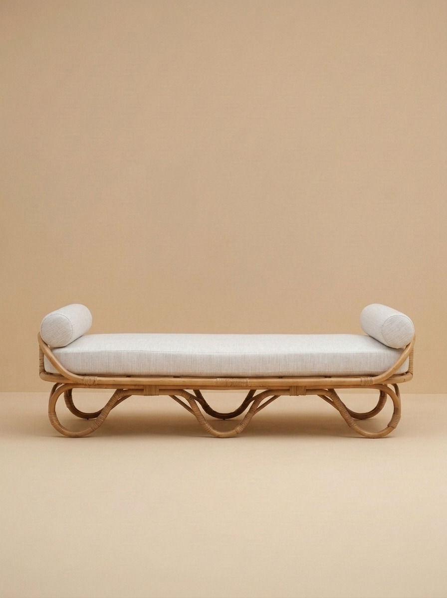 XALE RATTAN DAYBED - Bespoke furniture - Front view