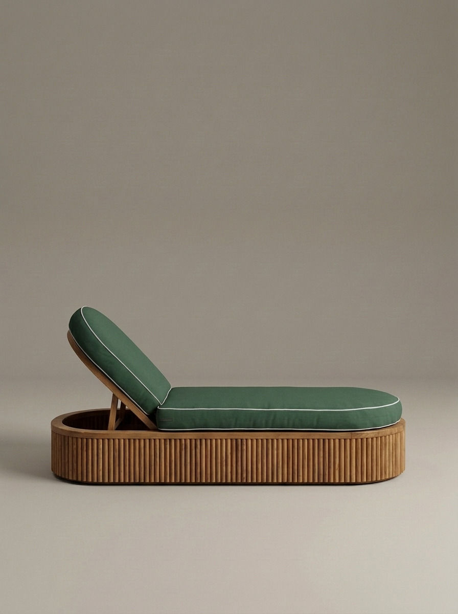 NERI WOOD SUNBED - Bespoke furniture - Lateral view