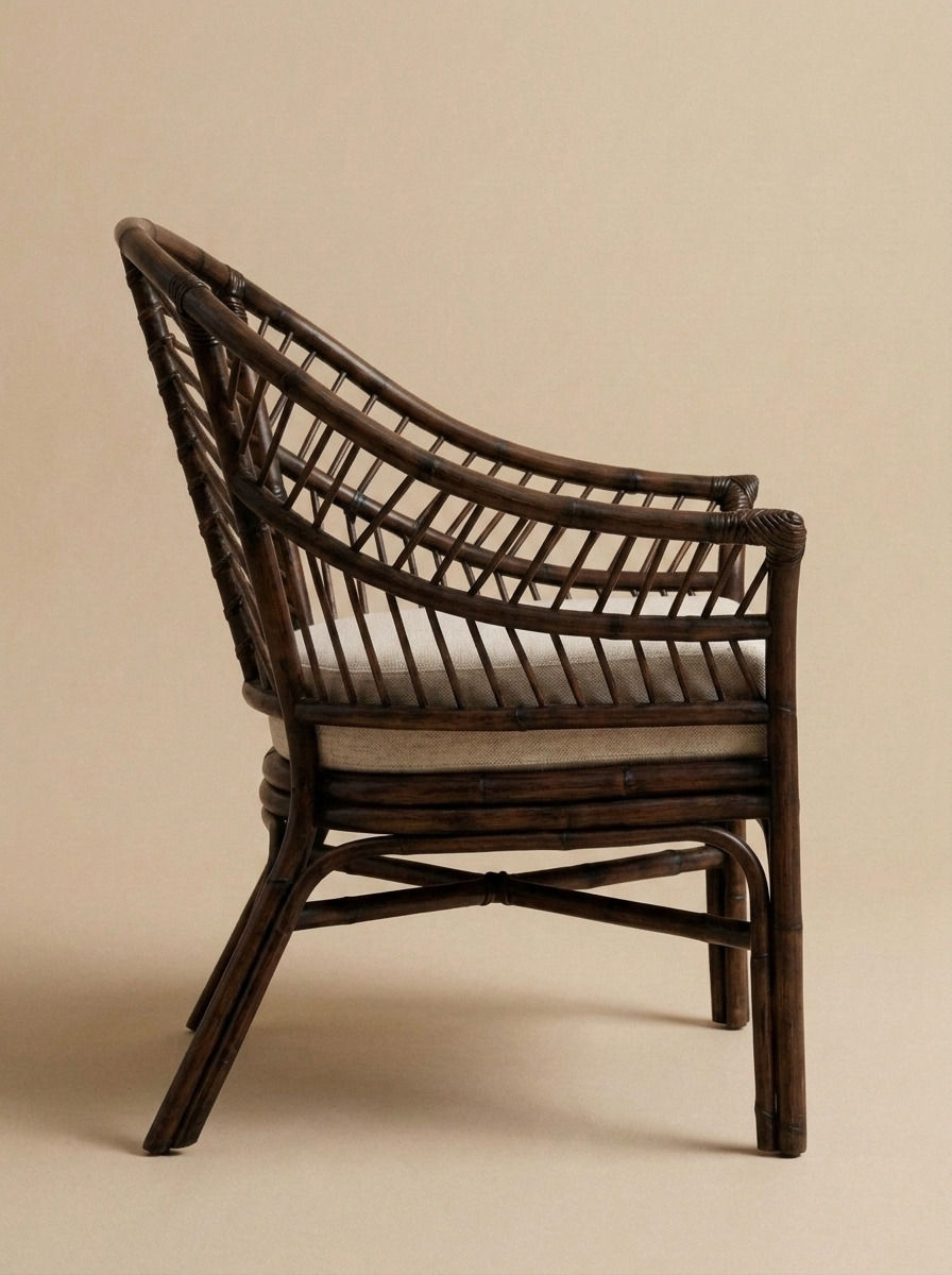 BLOOM RATTAN CHAIR - Bespoke furniture - Lateral view
