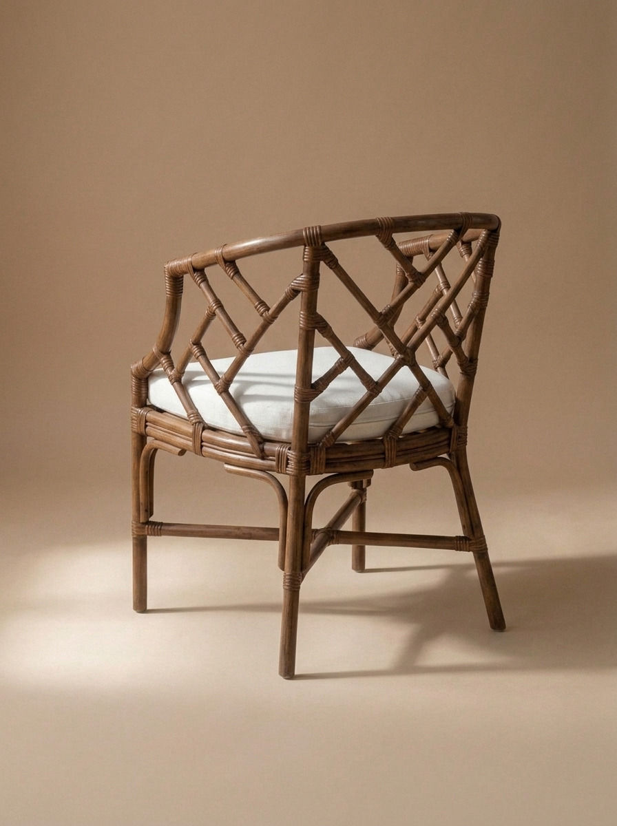LEAF RATTAN CHAIR - Bespoke furniture - Back view