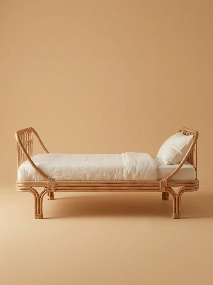 VEKKA RATTAN BED - Bespoke furniture - Lateral view