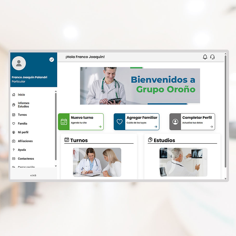 Diseño Web Portal Paciente