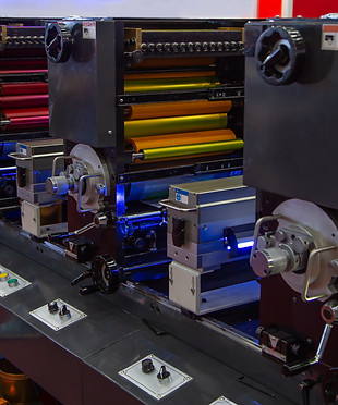 Flexography printing or Flexo used for packaging, labels, tape, bags, boxes and banners. P