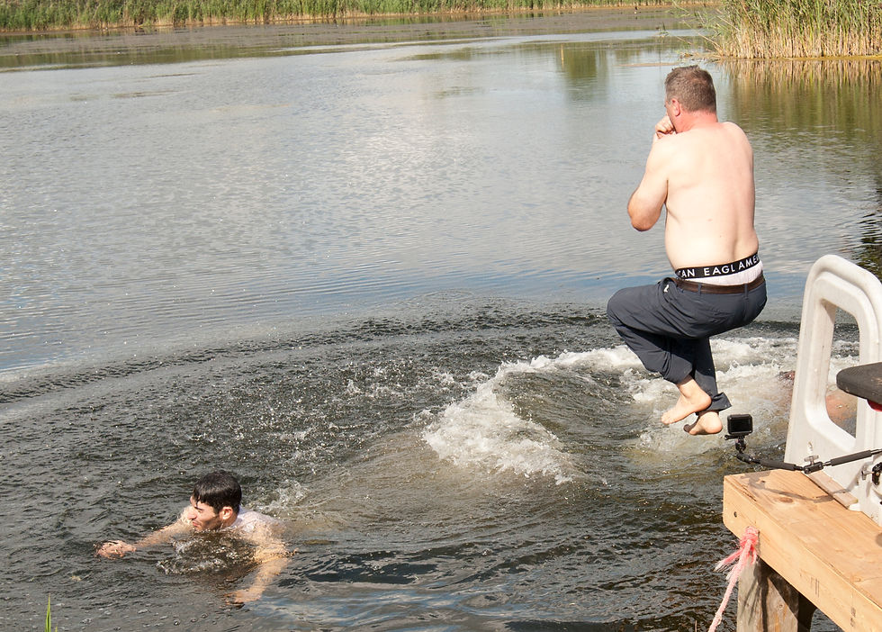 Jumpin in lake - Michael Burns Photo