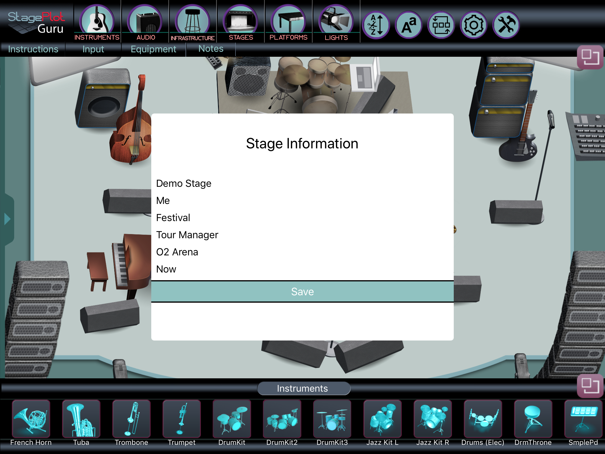 Enter Stage Information