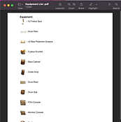 Equipment List From StagePlot Guru . From StagePlotGuru.com