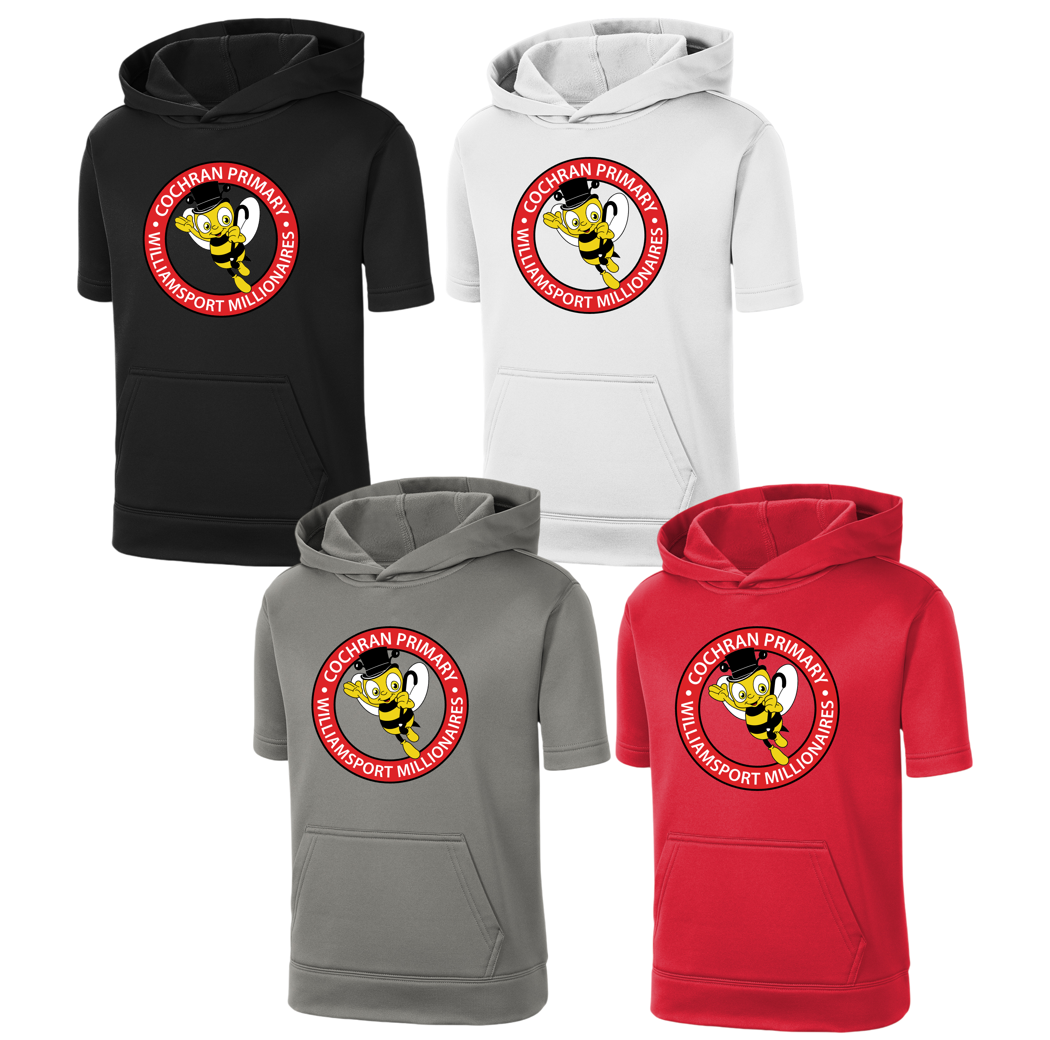 Cochran Bee - Youth Sport-Wick ® Fleece Short Sleeve Hooded Pullover