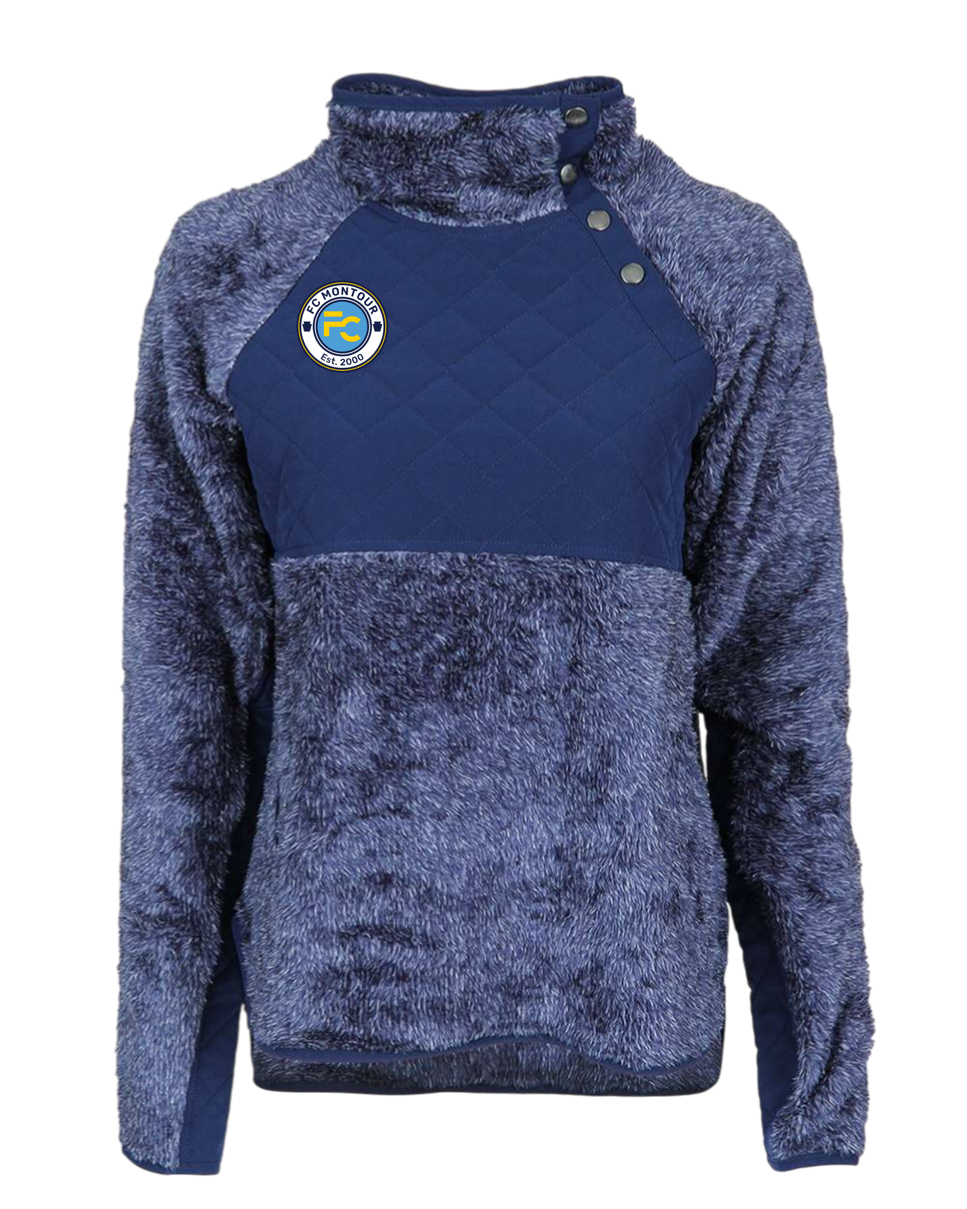 Boxercraft Women's Quilted Fuzzy Fleece Pullover