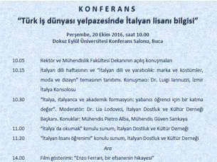 Konferans: Türk iş dünyası yelpazesinde İtalyan lisanı bilgisi