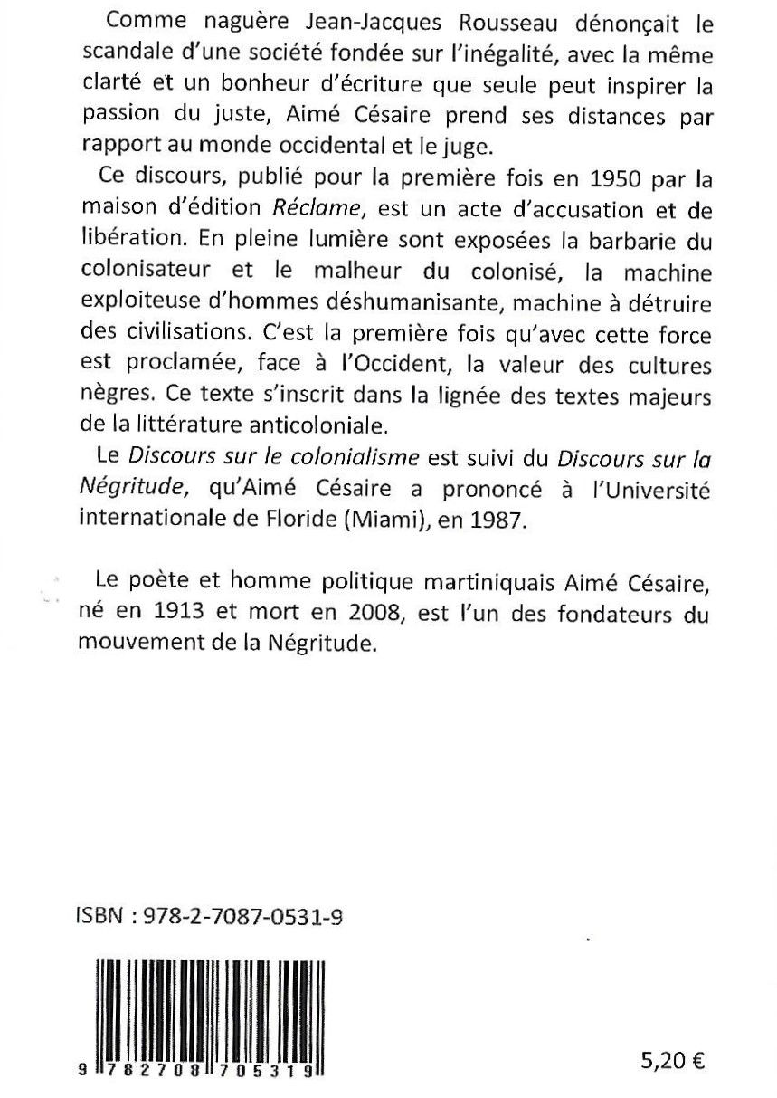 Thumbnail: Discours sur le colonialisme- Aime Cesaire