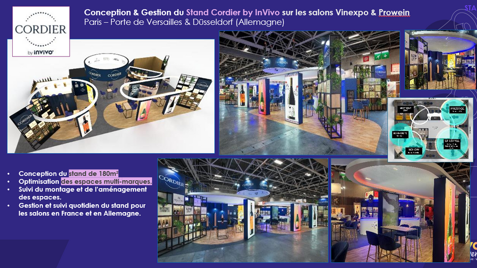 Conception & Gestion du Stand Cordier by InVivo sur les salons Vinexpo & Prowein Paris – Porte de Ve