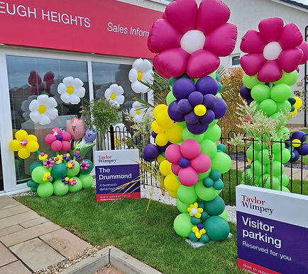 "BAPIA insured corporate balloon display for show home development promotion in Edinburgh by Event Buddies Scotland