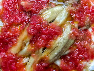 Soft Roasted Aubergine with Yoghurt and Tomato