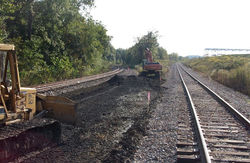 Rail bed construction