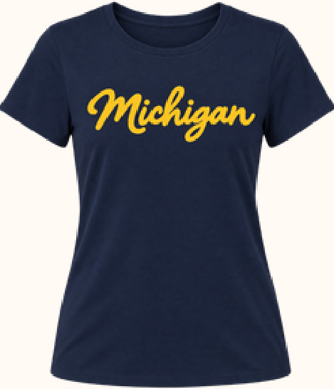 Michigan Script – Maize design