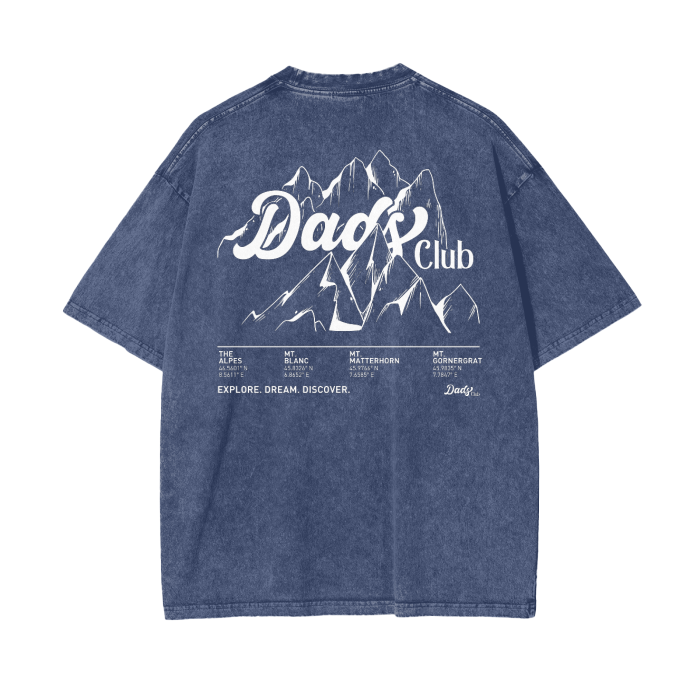 Thumbnail: White Mountain Tee | Acid Washed Oversized T-Shirt | The Dads Club Collection