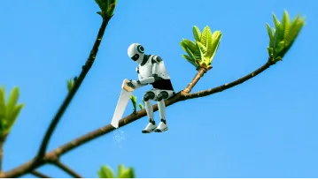 Robot doing Research