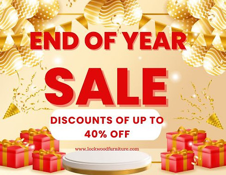 Gold Red Minimalist Modern Year End Sale Promotion Instagram Post (490 x 394 px) (490 x 39