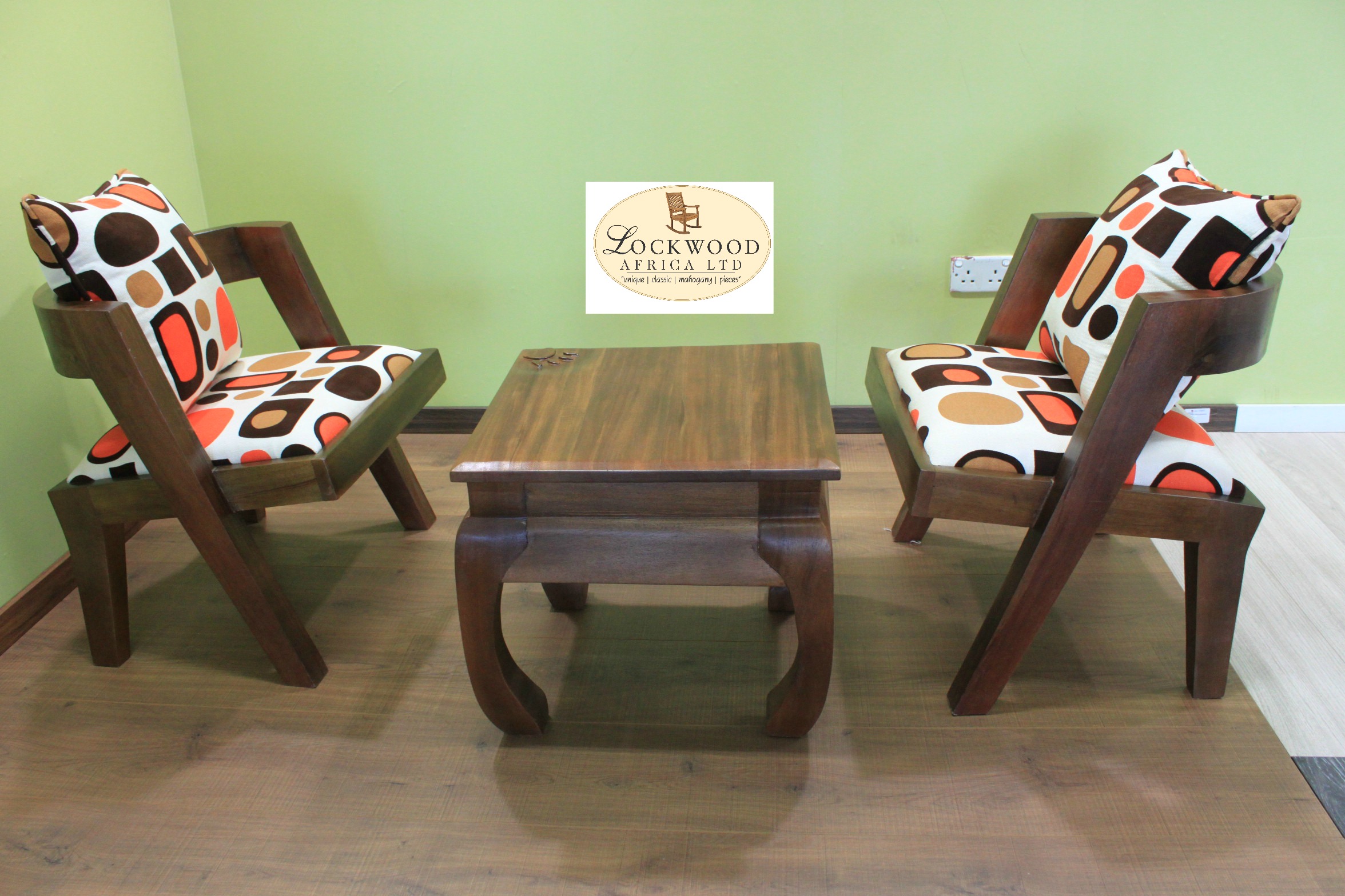 Mahogany and fabric Sofa Sets on SALE Lockwood Furniture Nairobi