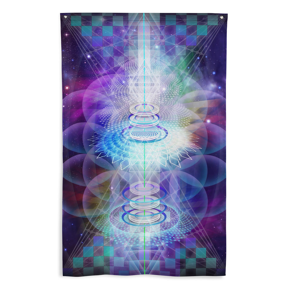Thumbnail: Crystal Science 34" x 56" Flag- Art by Louisa Firethorne