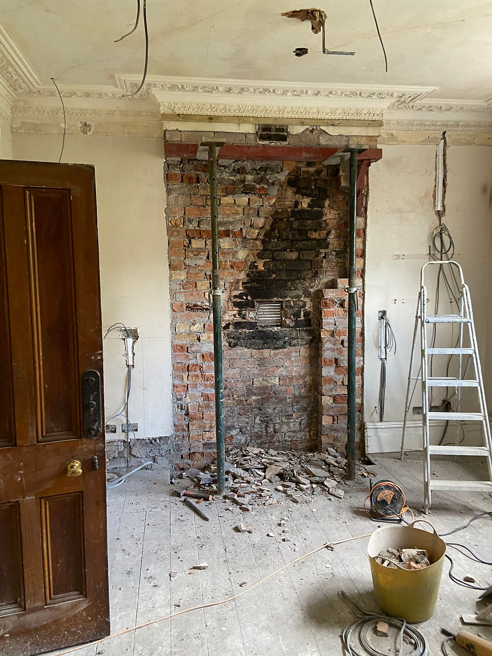 Removal of existing chimney breast