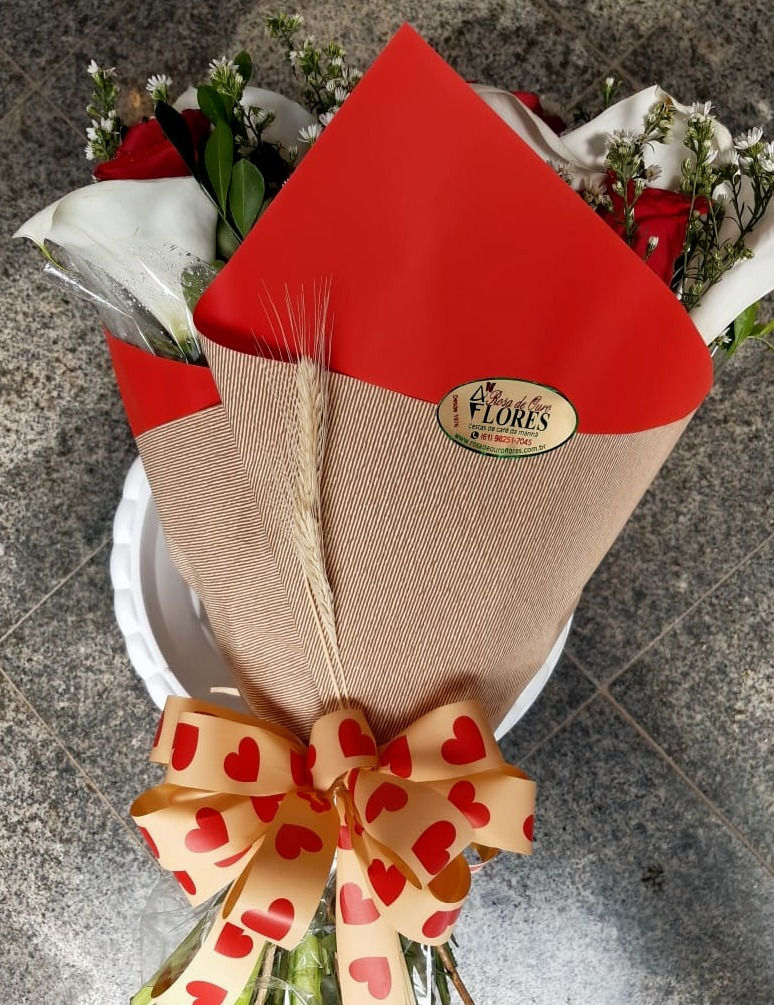 Miniatura: Buquê Rosas & Copos de Leite