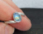 Thumbnail: Rainbow Moonstone Twist Ring