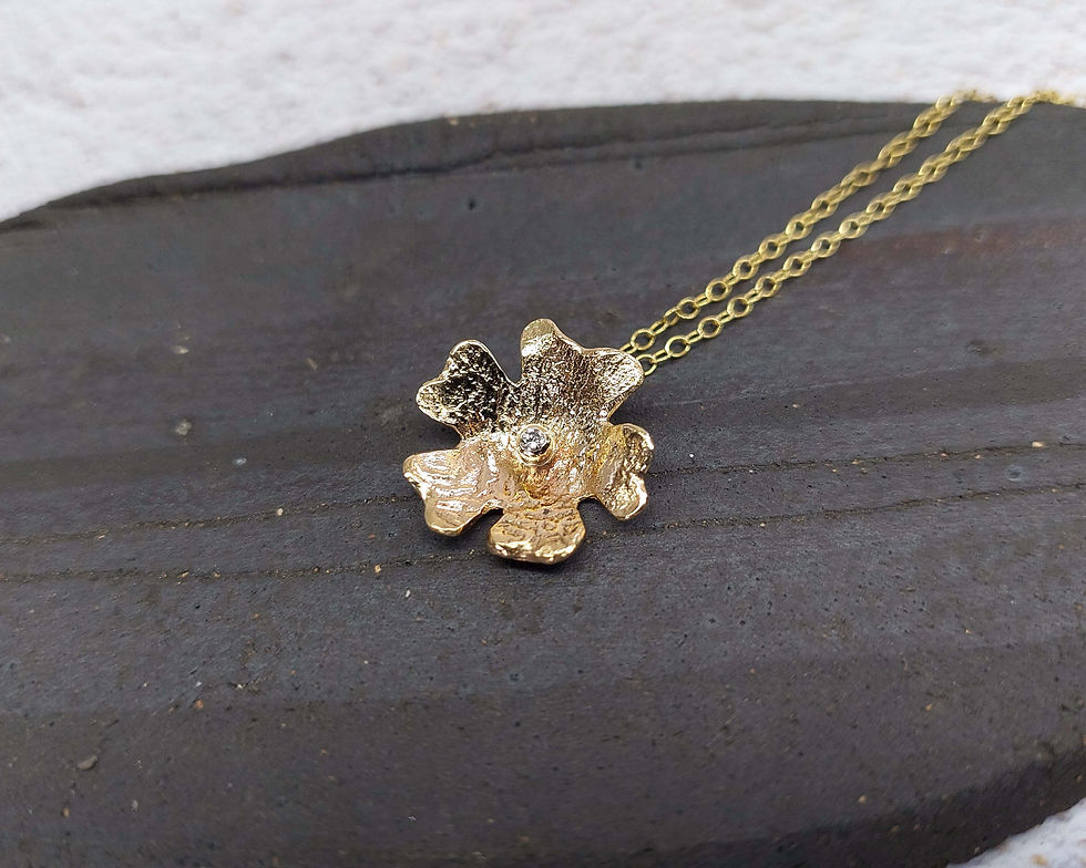 Thumbnail: Gold & Diamond Blodyn Pendant
