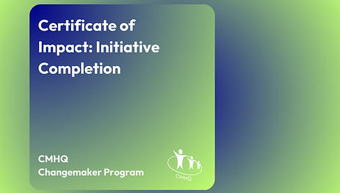 CMHQ volunteer certificate 
