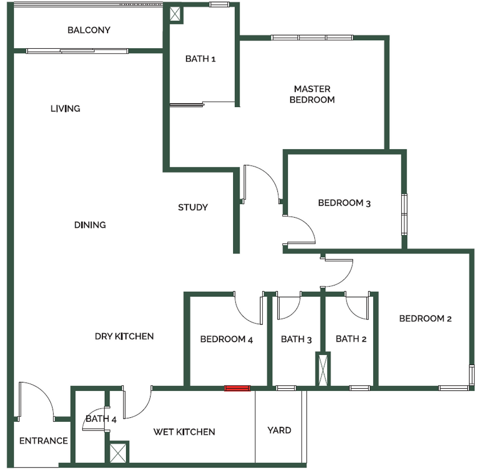 4R 4B - 1,615 sqft
