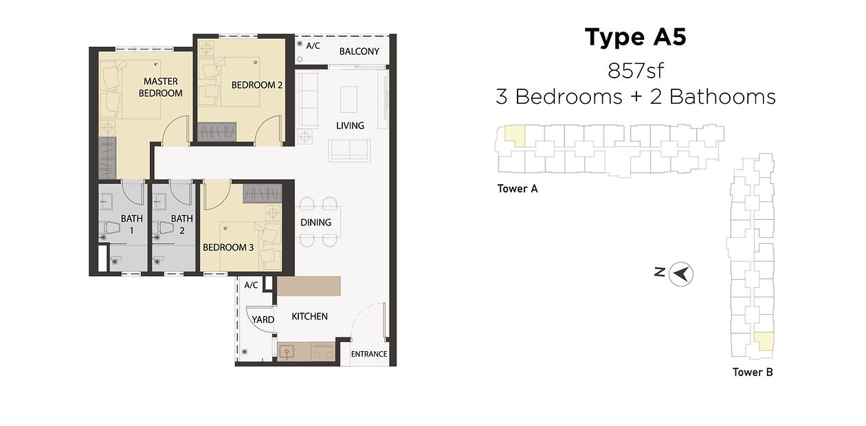 Type A5 | 857 sqft