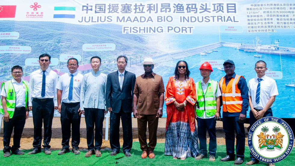 Sierra Leone’s President Julius Maada Bio Unveils Sierra Leone’s First Industrial Fishing Port in Historic Black Johnson Project.