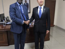 The New Chinese Counselor Mr. Peng Wang pays courtesy Call to the Minister of Employment Labour and Social Security Hon. Mohamed Rahman Swarray.