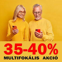 35-40% multifokális lencse akció, 2 hónap kockázatmentes kipróbálással.