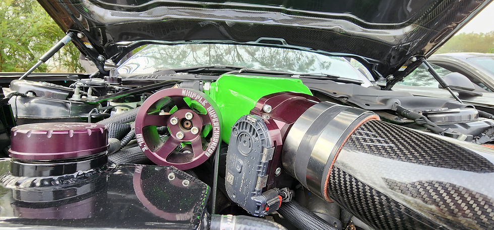 MUSTANG ENGINE BAY WITH SUPERCHARGER