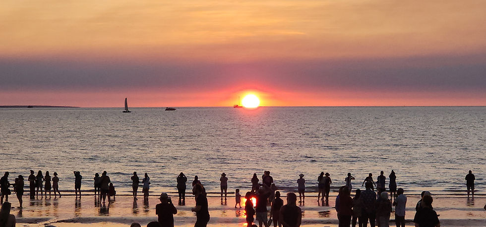 SUNSET AT BEACH