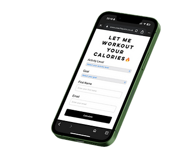 Mobile-friendly calorie calculator displaying instant results