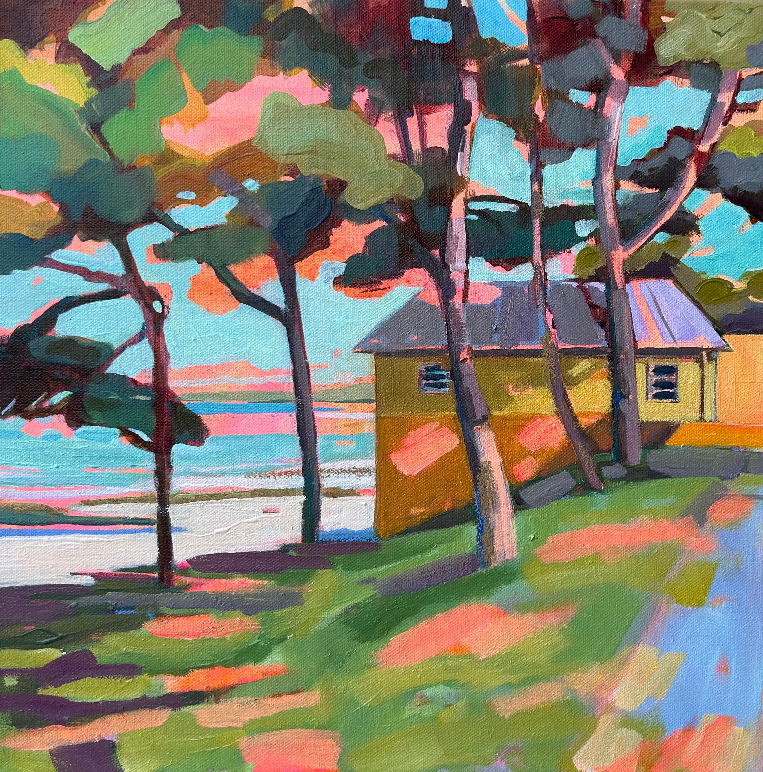 Dappled Light at Thomson Bay, 2024, 35 x 35 cm