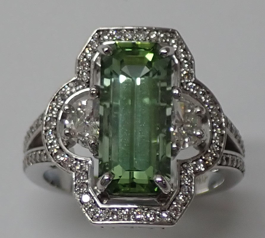 Tourmaline and Diamond Dress Ring